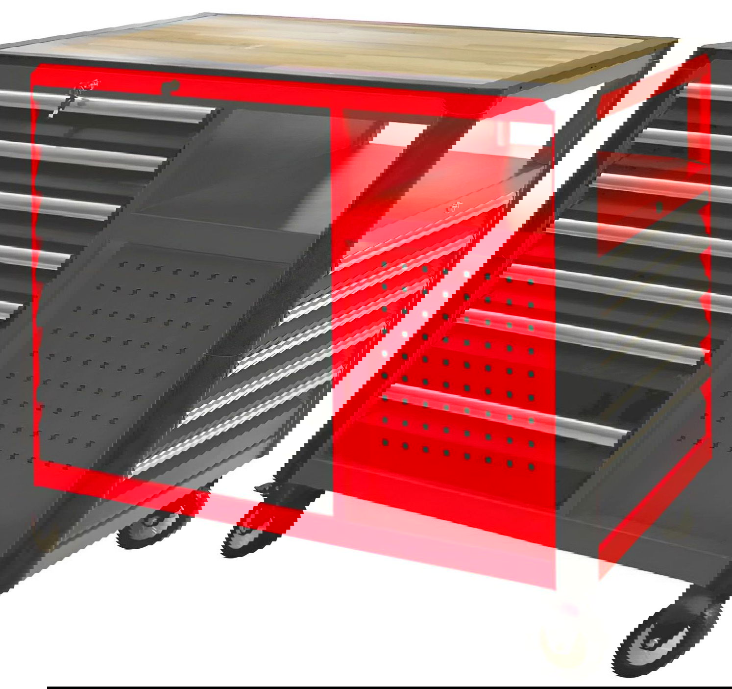 Torin Big Red TRGL3412XXL szerszámos szekrény fa munkalappal, 12 fiókos termék fő termékképe