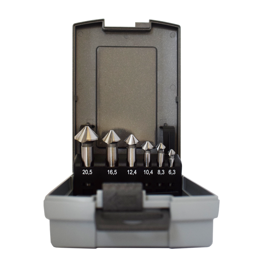 Abraboro HSS-Co köszörült kúpos süllyesztő készlet, 6 részes termék fő termékképe