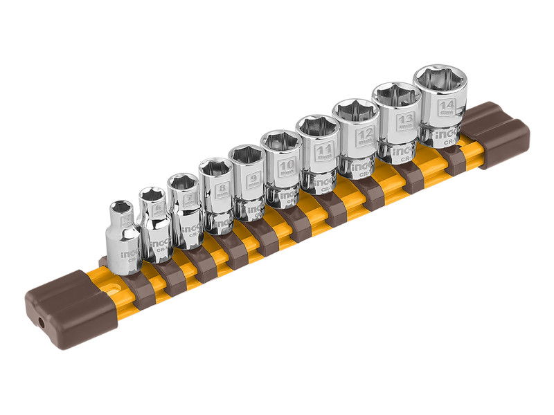 INGCO Dugókulcs készlet 10 részes 1/4" 5-14 mm CrV termék fő termékképe