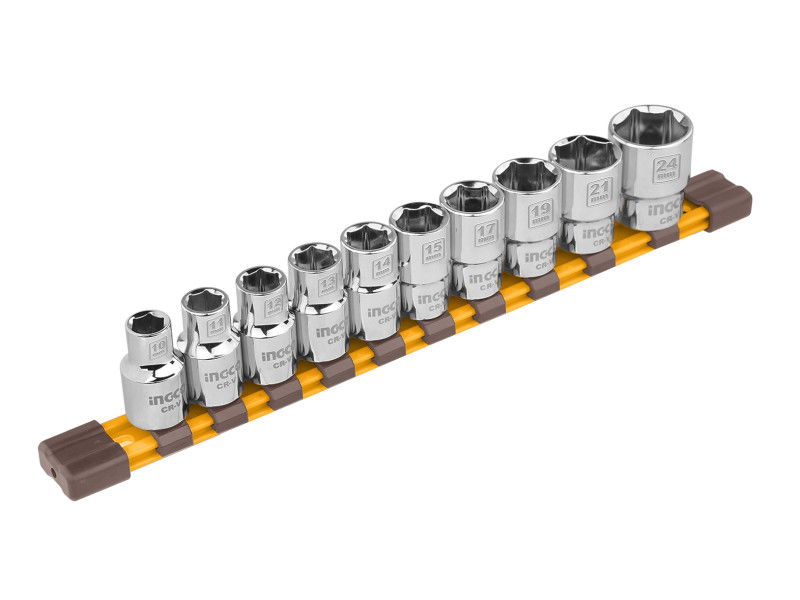 INGCO Dugókulcs készlet 10 részes 1/2" 10-24 mm CrV termék fő termékképe