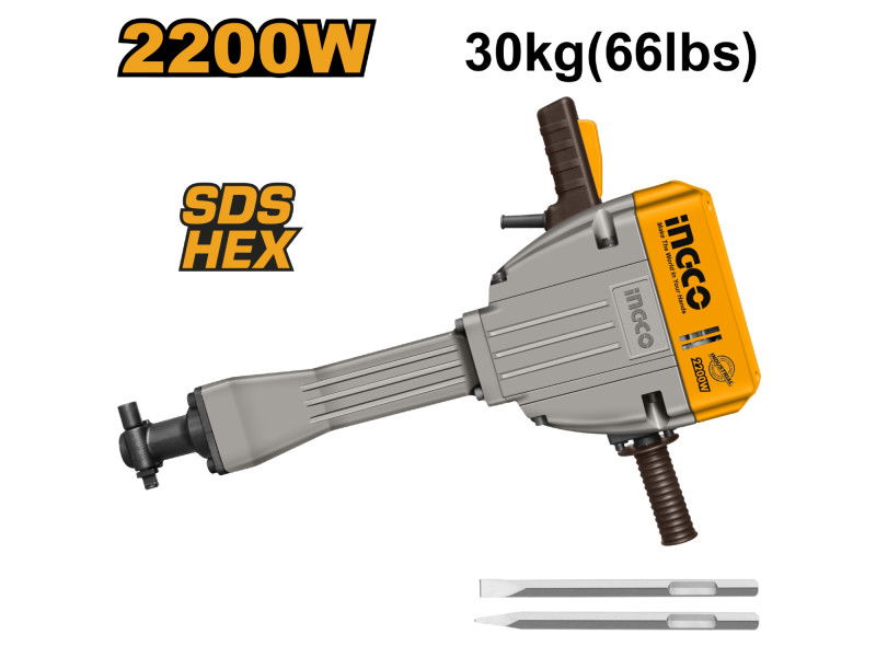 INGCO Bontókalapács 75 J 2200 W Hex termék fő termékképe