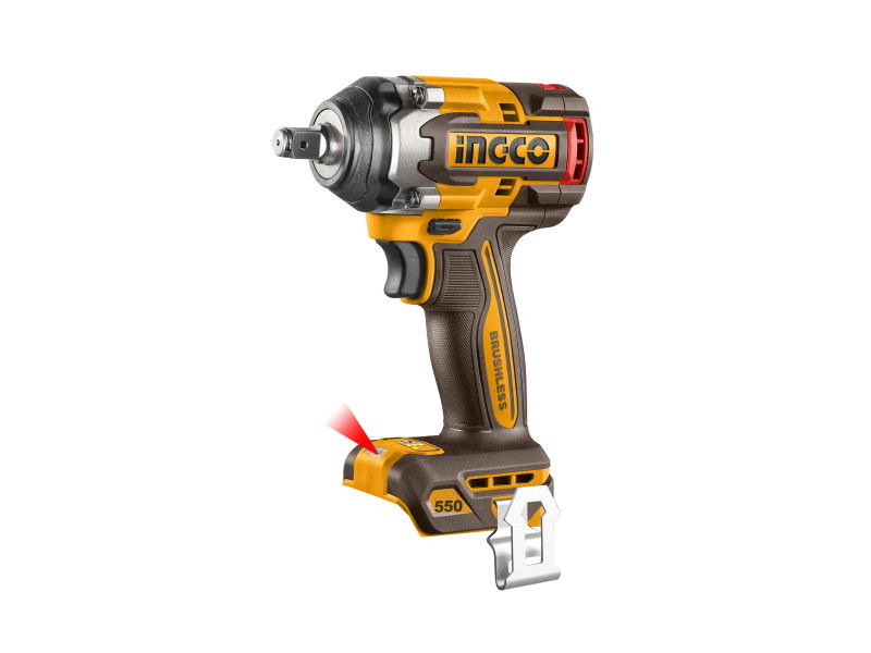 INGCO Akkus ütvecsavarozó 1/2" 550 Nm szénkefe nélküli 20 V (akku és töltő nélkül) termék fő termékképe