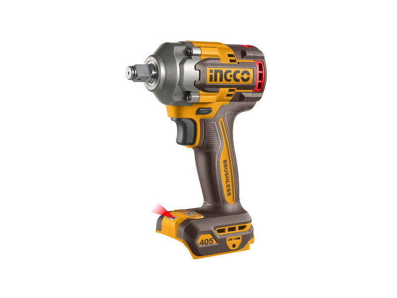 INGCO Akkus ütvecsavarozó 1/2" 405 Nm szénkefe nélküli 20 V (2 x 2,0 Ah akku + töltő) termék fő termékképe