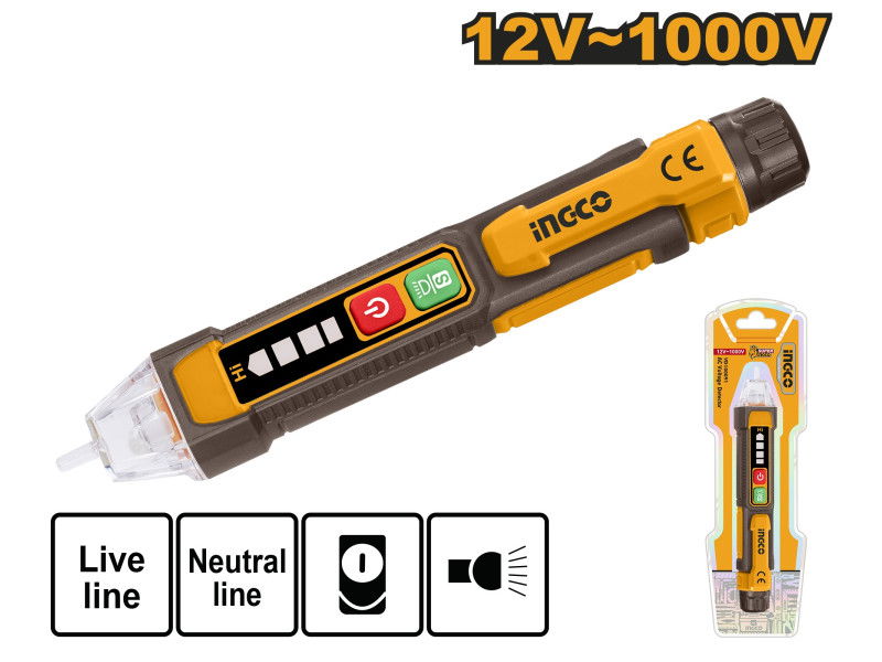 INGCO Fáziskereső érintésmentes mérés 12-1000 V-ig szigetelt termék fő termékképe