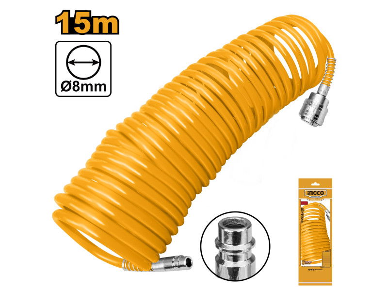 INGCO Pneumatikus spiráltömlő 8 mm x 15 m termék fő termékképe